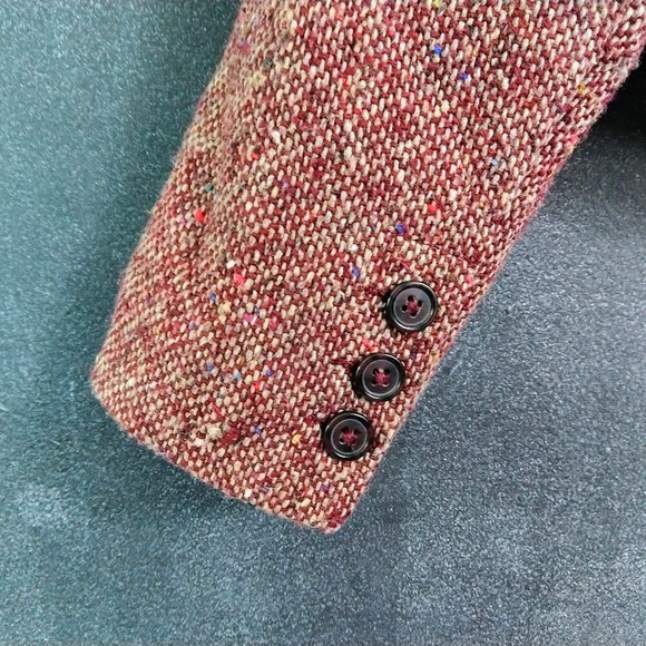 OLD NAVY | Red Tweed Cropped Blazer Size Small - Picture 3 of 7